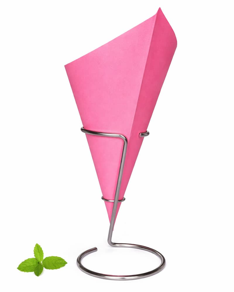 Roze papier puntzak friet, de puntzak voor roze thema feestjes, zoals babyshower