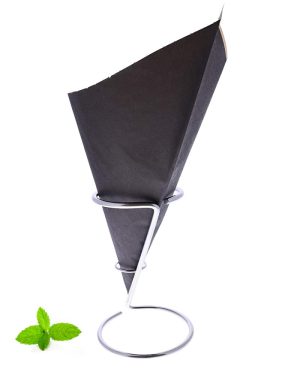 Puntzak Zwart BIO bruin papier 40 stuks