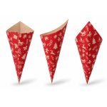 Puntzak Kerst  BIO bruin papier  40 stuks