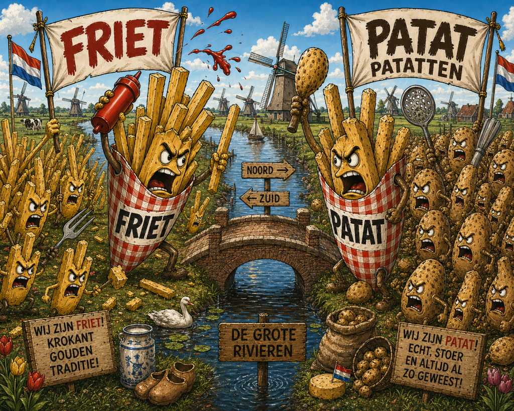 Friet of patat, wat zeg jij? De eeuwig discussie, strijd