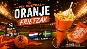 Puntzak friet oranje voor het WK